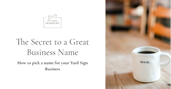 How to pick a name for your Local Business